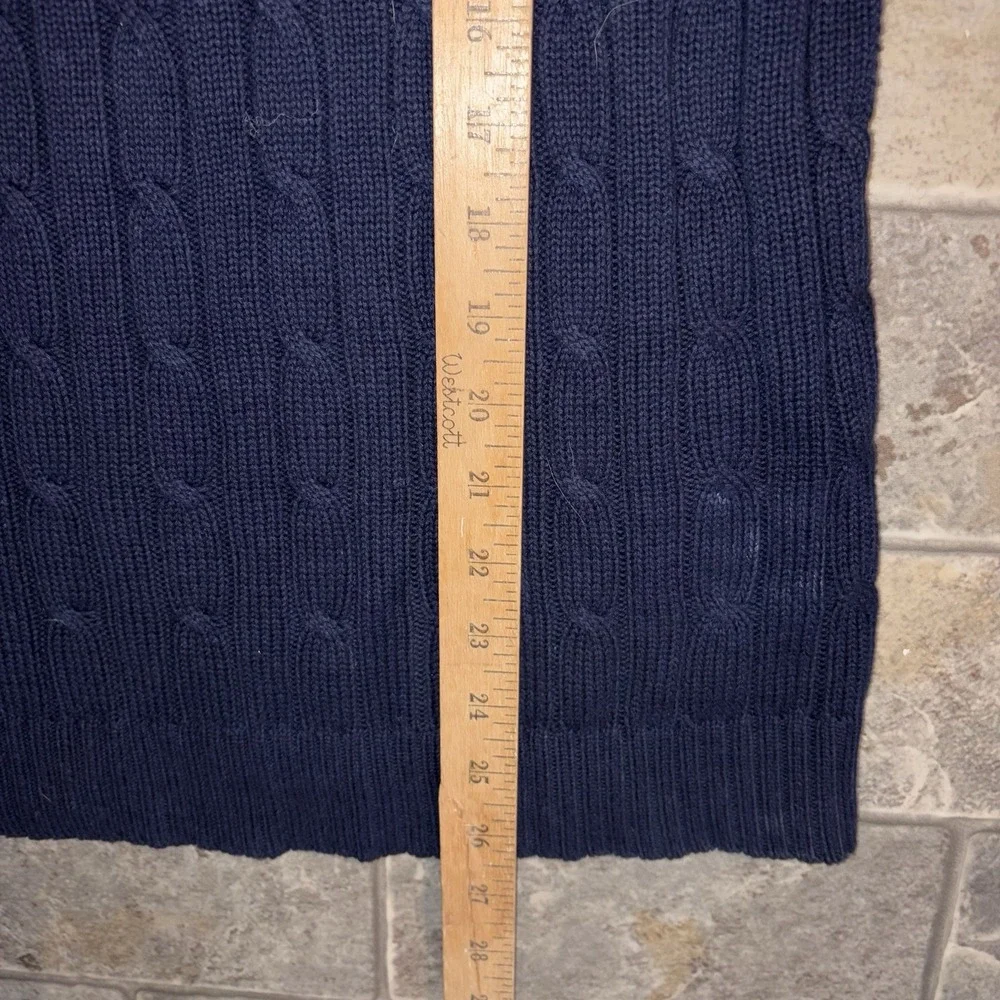 Boys Vineyard Vines 1/4 Zip Cable Knit Sweater XL‎ 20 Youth Kids Navy Blue